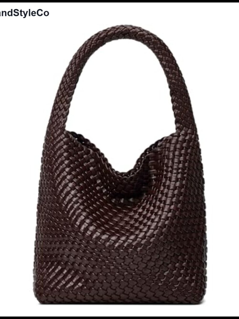 Woven Vegan Leather Tote Bag Handwoven Satchel with Clutch